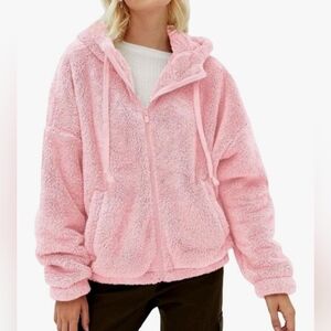Sherpa Zippered Hooded Jacket